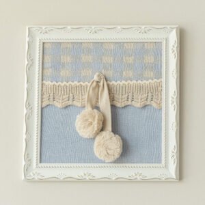 Quadro Pingente de Pompons em Tricot Bento