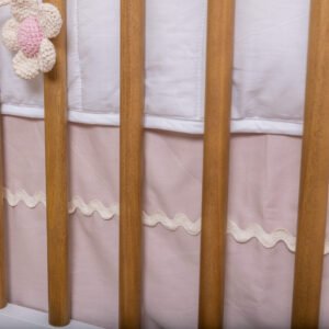 Saia de Berço Rosa com Sianinha Meninice