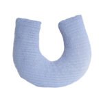 Almofada Amamentação em Tricot Trança Azul Salina