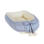 Ninho em Tricot Trança Pewee Evolutivo Azul Salina