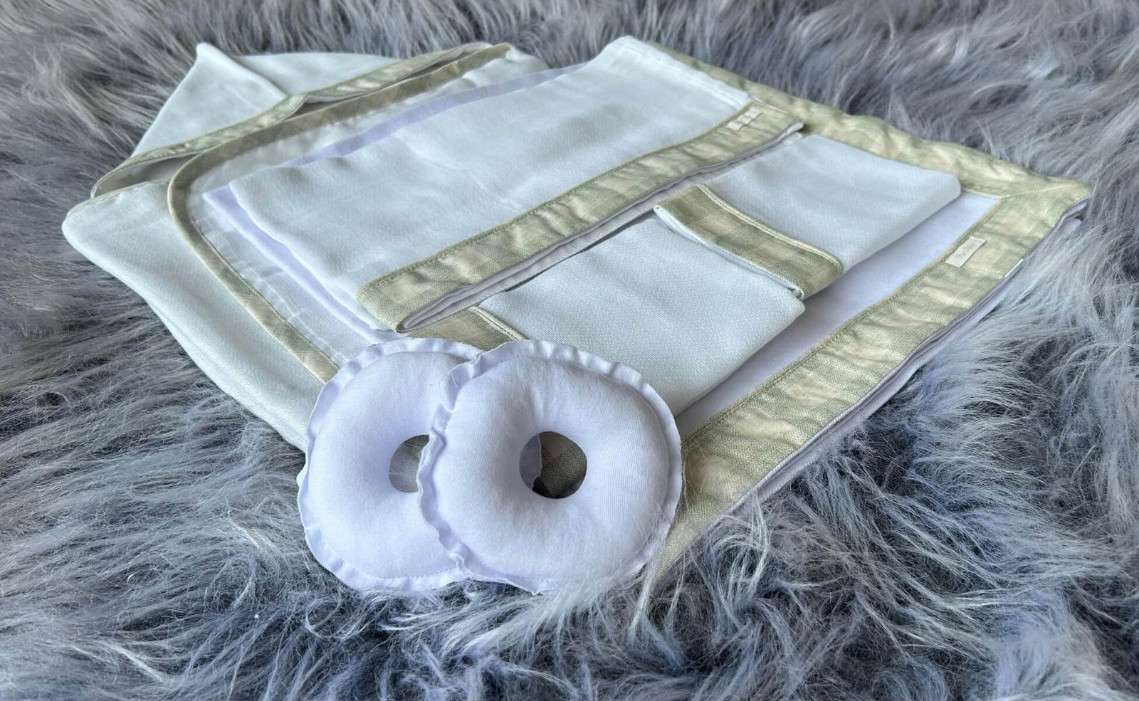 kit fralda de pano e rosquinhas amamentação