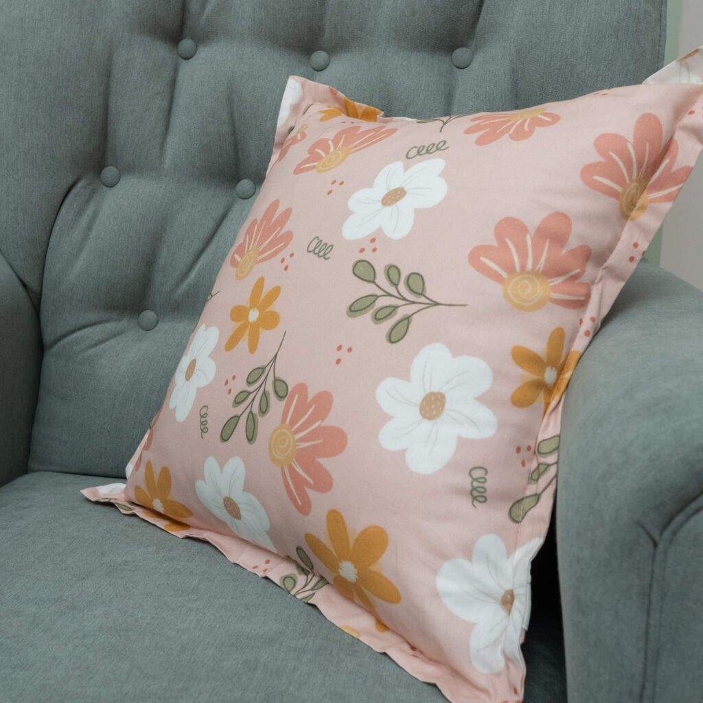 Almofada em Algodão Estampado Floral