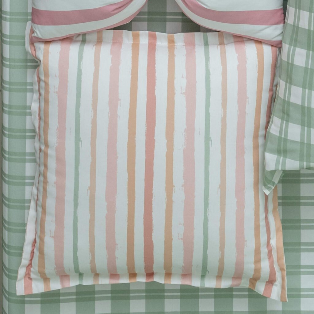 Almofada em Algodão Estampado Listras