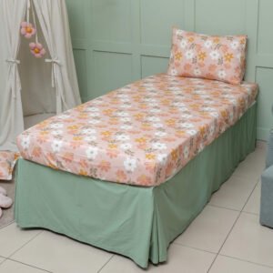 Jogo de Lençol Solteiro em Algodão Estampado Floral