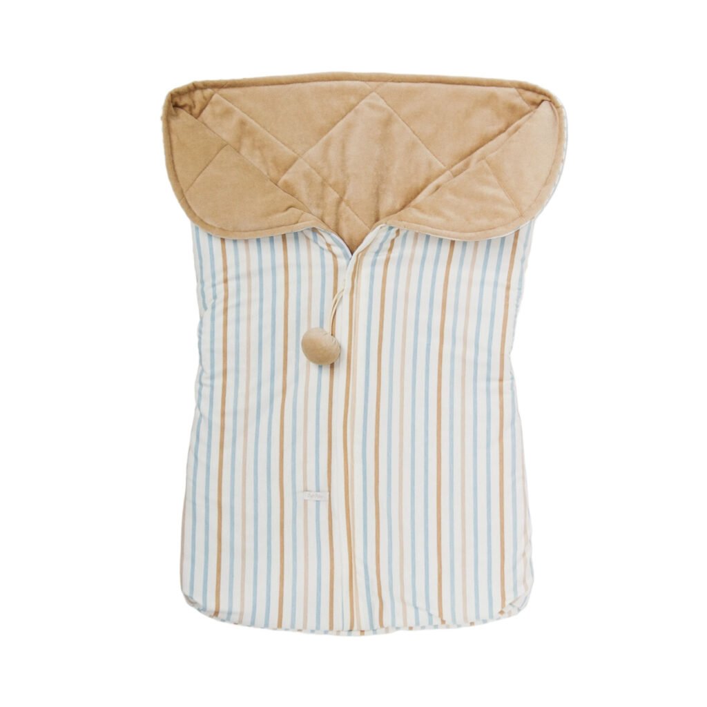 Porta Bebê em Malha Estampada Listras com Interior em Plush