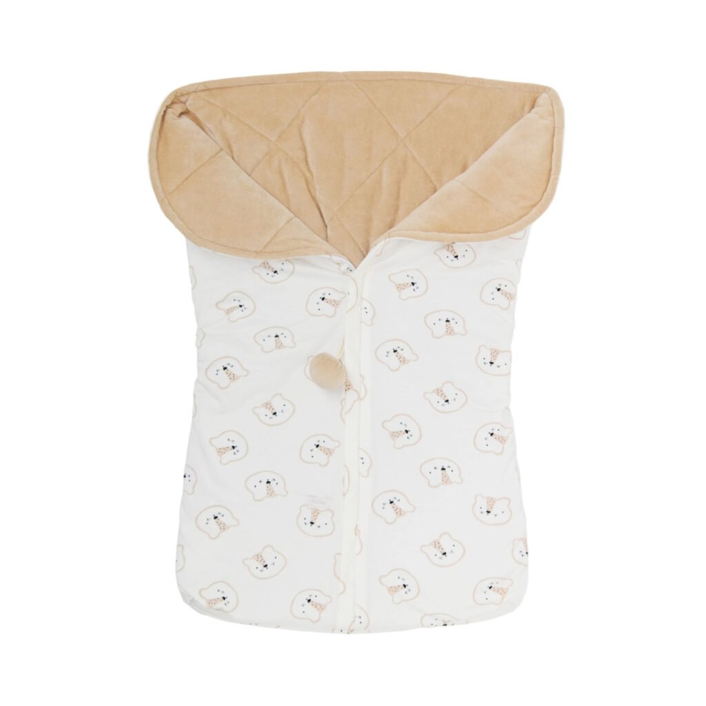 Porta Bebê em Malha Estampada Tigrinho com Interior em Plush