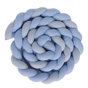 Protetor Trança em Tricot Malha Dupla com Jacquard Xadrez Azul Salina