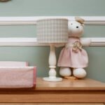 Abajur com Cúpula em Xadrez de Verde Mel