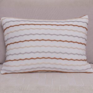 Almofada em Tricot Listras Alto Relevo Flick