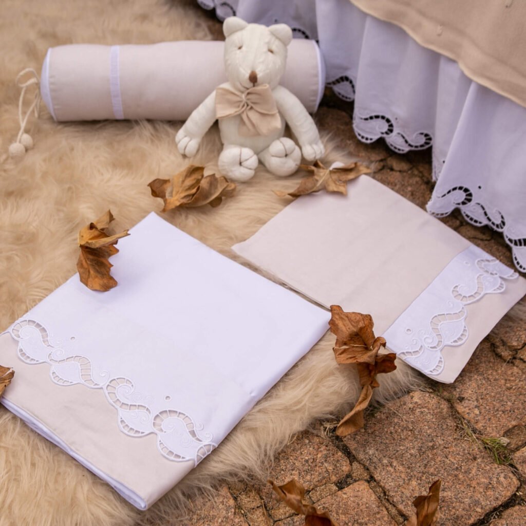 Jogo de Lençol Bordado Richelieu Noah