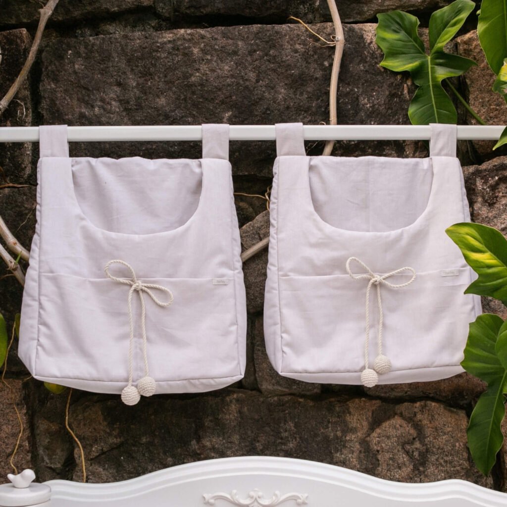 Porta Trecos em Oxford com Bolinhas Handmade Noah