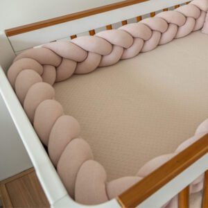 Protetor Trança em Tricot Rosa Una Bela