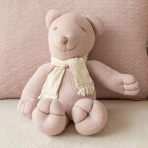 Urso de Cama em Tricot Rosa Una Bela