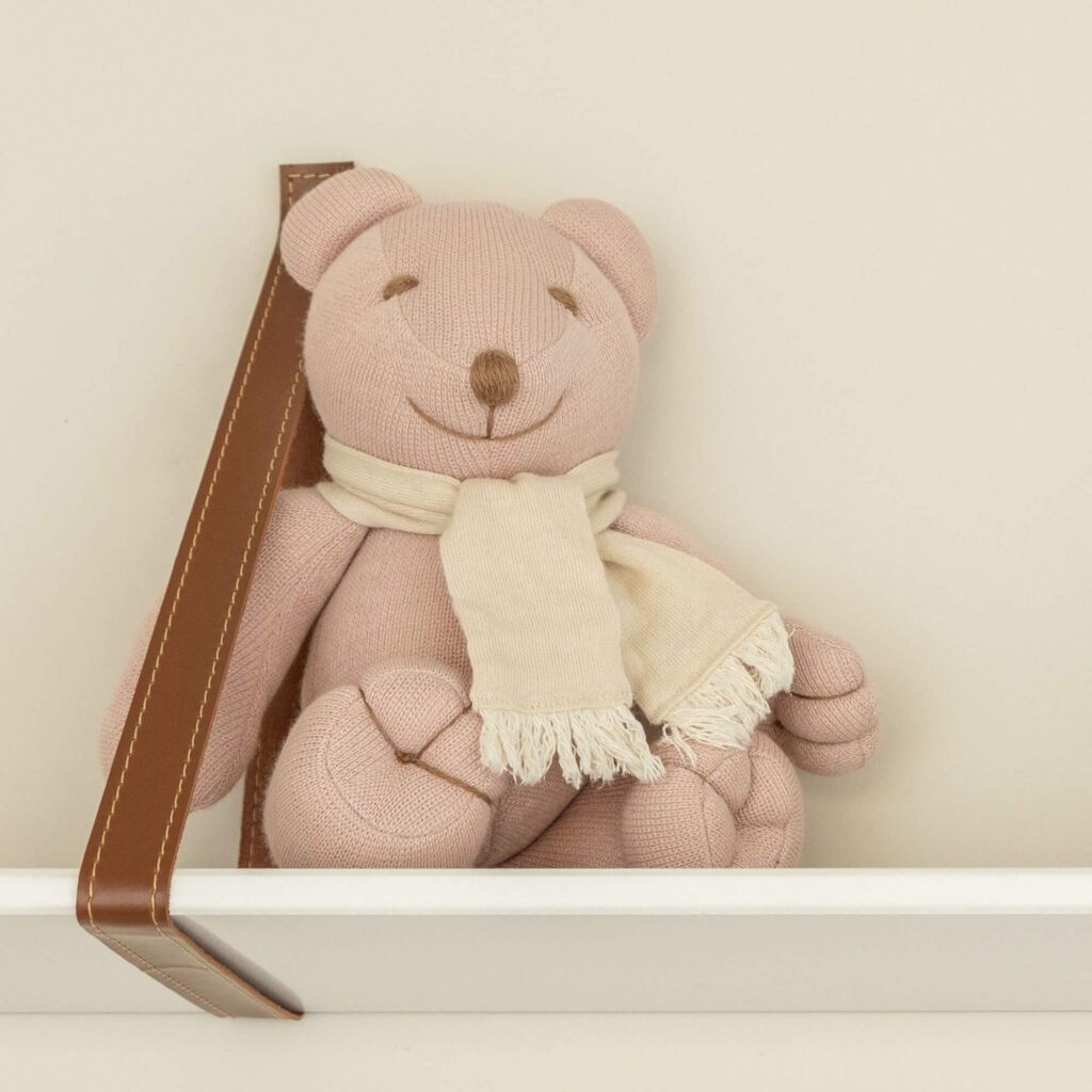 Urso de Nicho em Tricot Rosa Una Bela