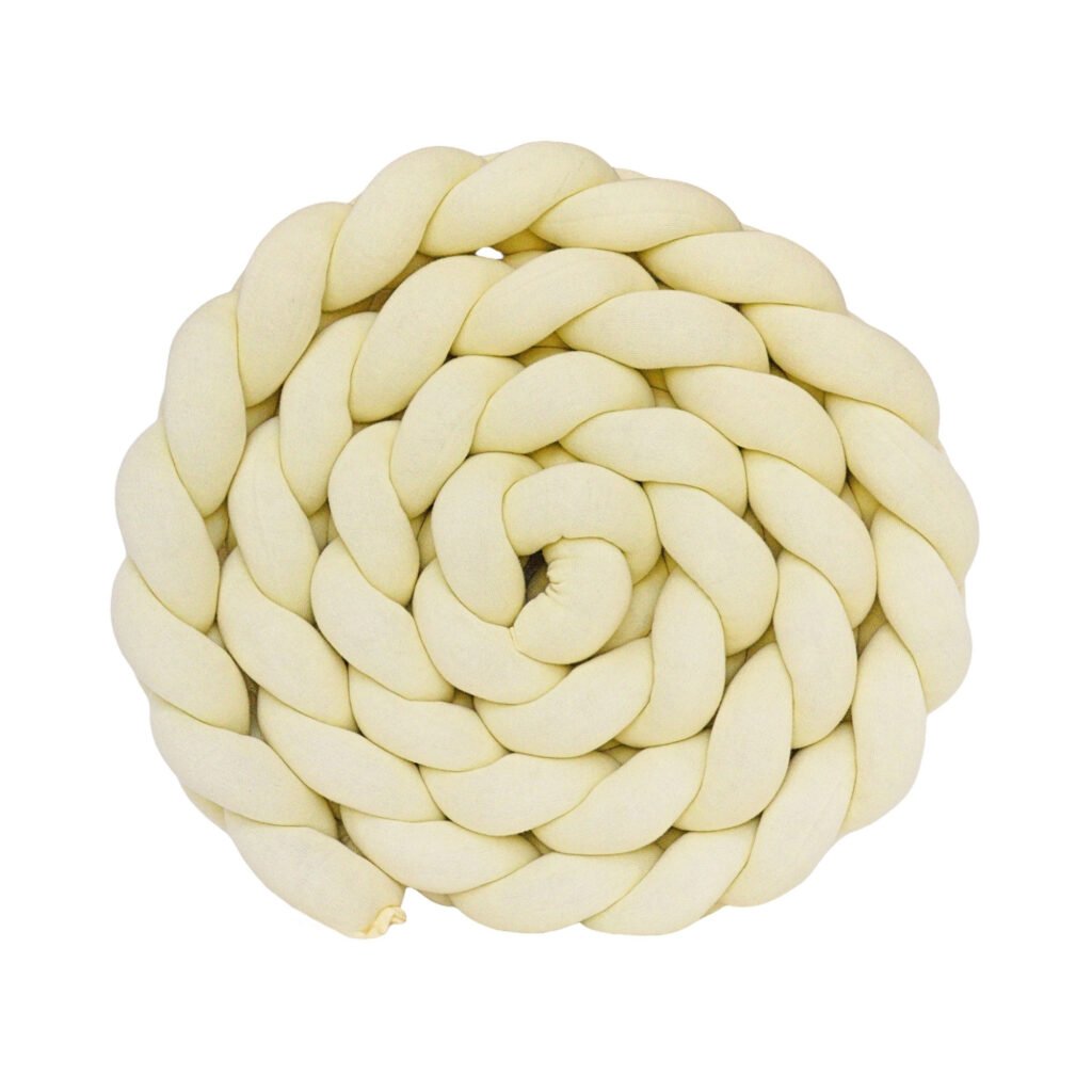 Protetor Trança em Tricot Amarelo Pastel