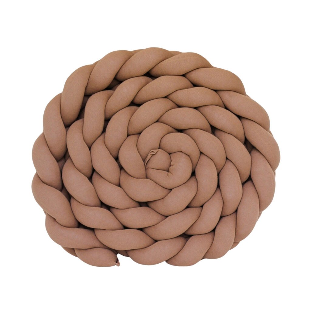 Protetor Trança em Tricot Avelã