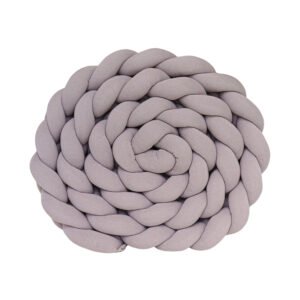 Protetor Trança em Tricot Cinza Claro