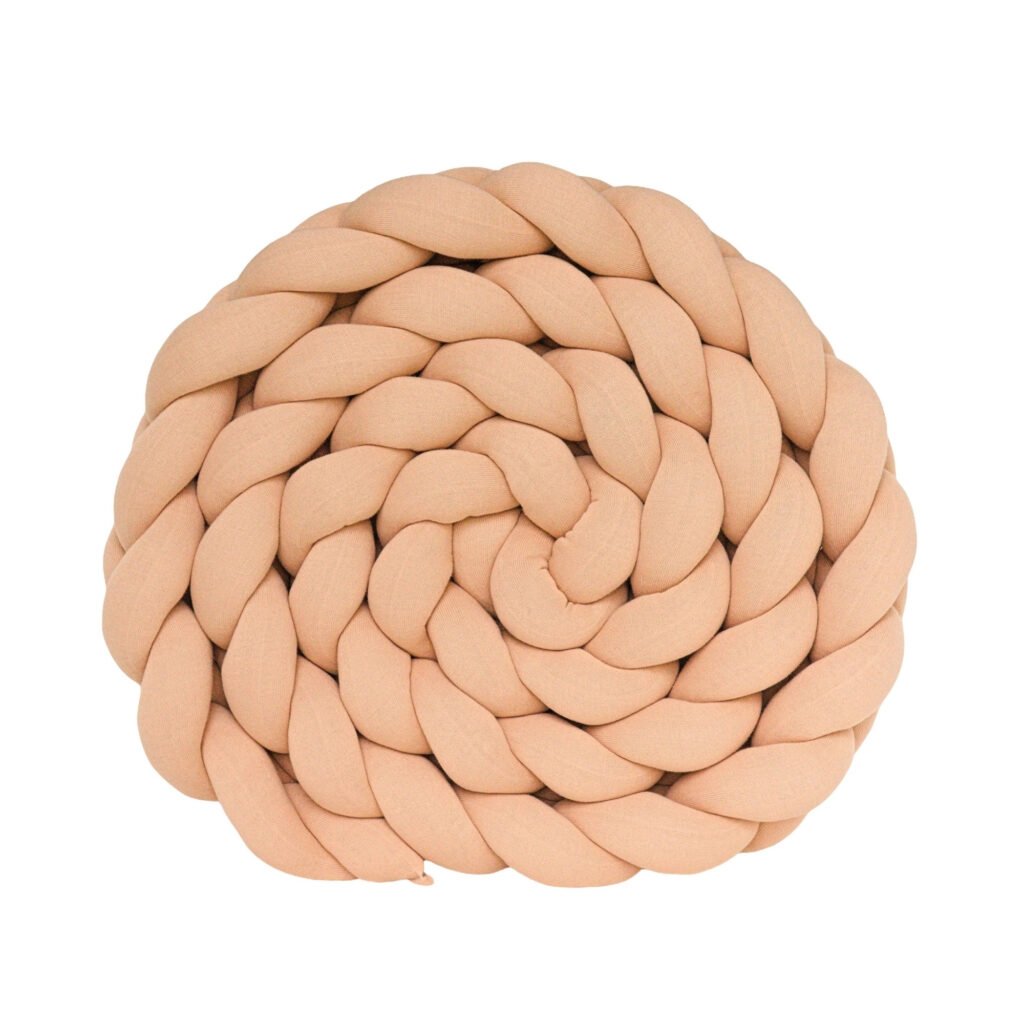 Protetor Trança em Tricot Rosa Pó