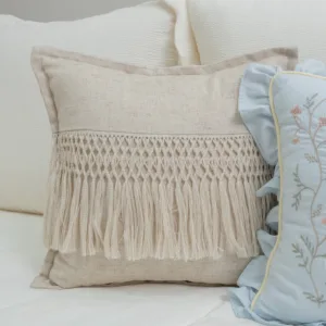 Almofada em Linhão com Abrólio Jardim de Íris